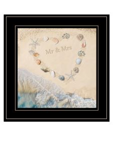 "Marriage is a Beach" by Trendy Decor 4U, Ready to Hang Framed Print, Black Frame