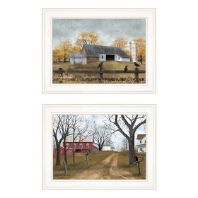 "Country Roads Collection" 2-Piece Vignette By Billy Jacobs, White Frame