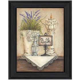 "Bath" Print By Mary Ann June , Ready to Hang Framed Print, Black Frame