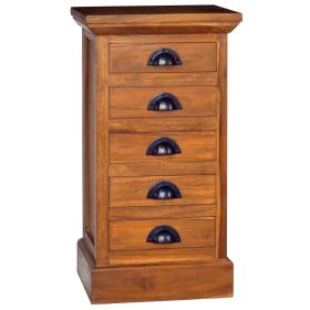 5-Drawer Cabinet 13.8"x11.8"x23.6" Solid Teak Wood