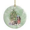 Basset Hound #2 Christmas Presents and Tree Ceramic Ornament Christmas Tree Hanging Decorations for Home Christmas Holiday, Party, Gift, 3 in