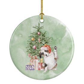 Australian Shepherd High Five Christmas Presents and Tree Ceramic Ornament Christmas Tree Hanging Decorations for Home Christmas Holiday, Party,