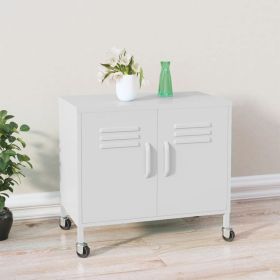 Storage Cabinet White 23.6"x13.8"x22" Steel