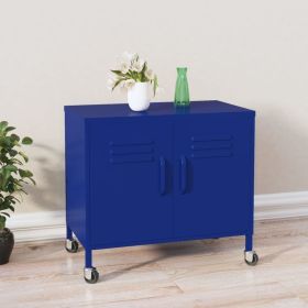 Storage Cabinet Navy Blue 23.6"x13.8"x22" Steel