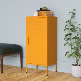 Storage Cabinet Mustard Yellow 16.7"x13.8"x40" Steel (Color: Yellow)