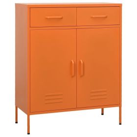 Storage Cabinet Orange 31.5"x13.8"x40" Steel (Color: Orange)