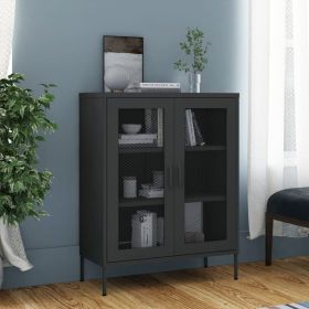 Storage Cabinet Anthracite 31.5"x13.8"x40" Steel (Color: Anthracite)